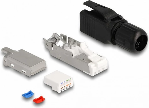 Konektor RJ45 DeLOCK Cat6A, montim pa vegla, S/UTP, AWG 23/26, i zi
