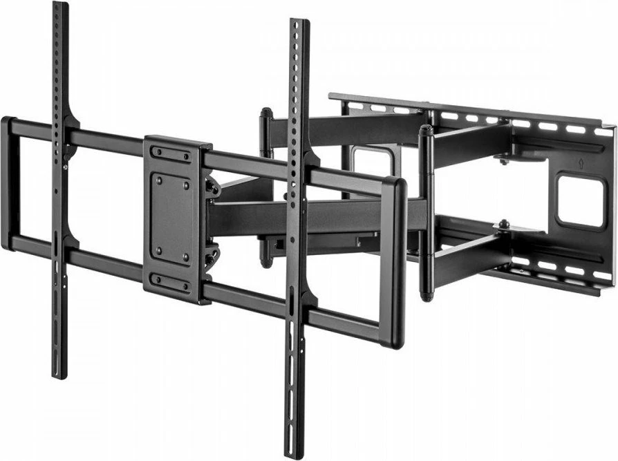 Mbajtëse muri për TV Maclean MC-482 60-120\" deri 120kg VESA max 900x600, rrotulluese 60°, me dy krahë, e zezë