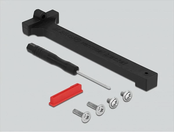 Adapter M.2 DeLOCK, Key A+E në Key M (angled), NVMe, i zi