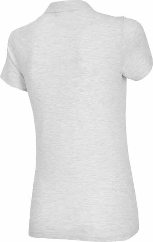 Maicë polo për femra 4F, ngjyrë e bardhë melange [Madhësia: XL]