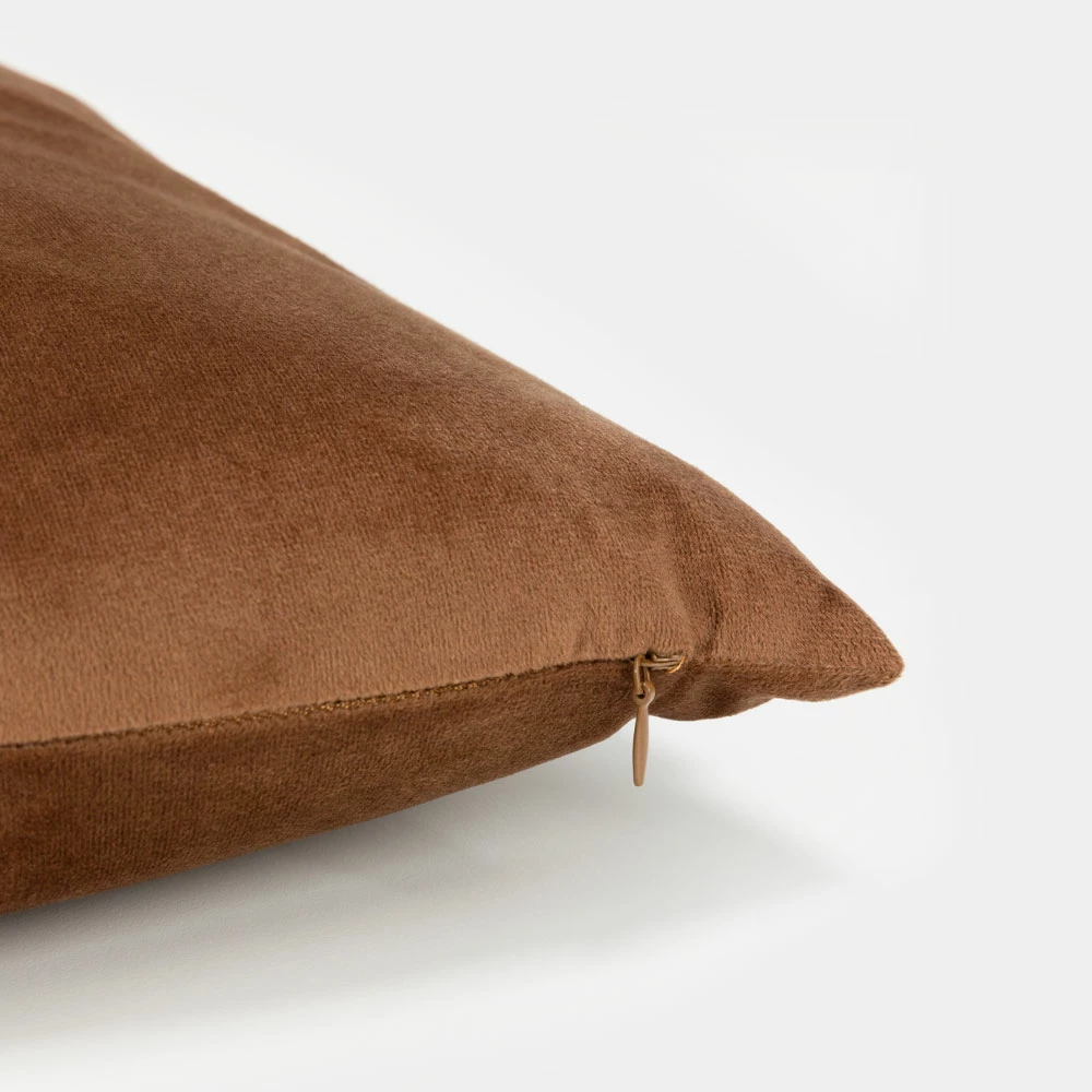 Jastëk dekorativ SERI, kadife, kafe, 45x45cm
