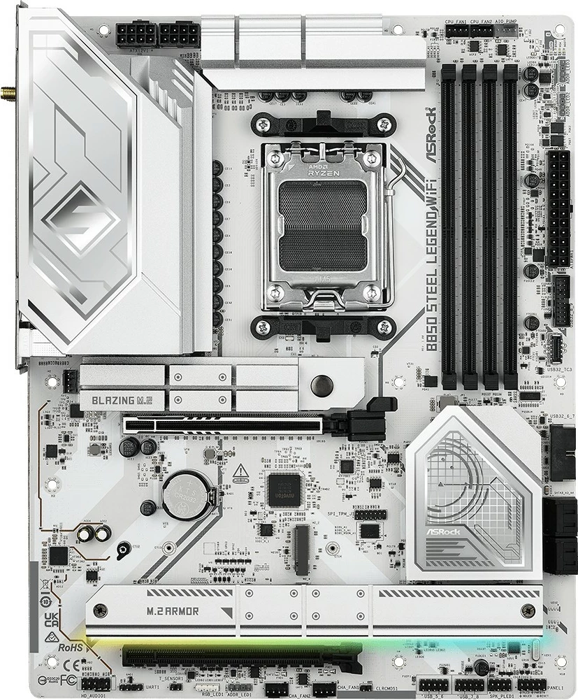 Pllakë amë ASRock B850 Steel Legend WiFi, Socket AM5, DDR5-SDRAM, 256 GB