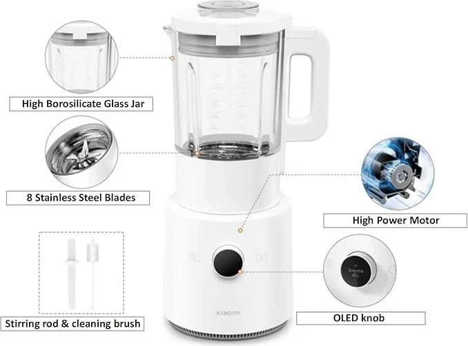 Frullator smart Xiaomi 1.6L 1000W bardhë