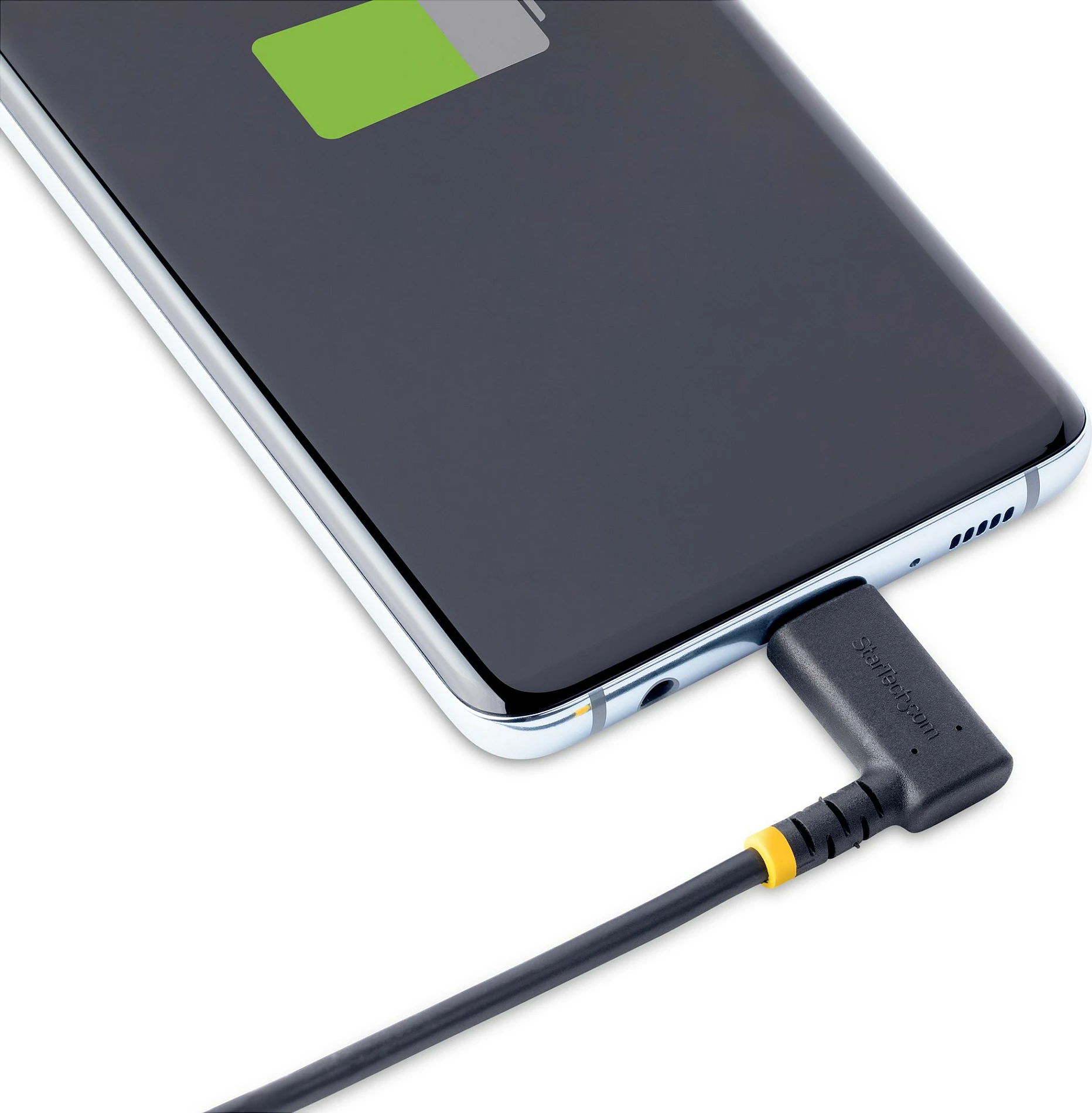 Kabllo karikimi USB-C StarTech 0.3m, këndore (Right Angle), 60W PD 3A, USB 2.0, e zezë