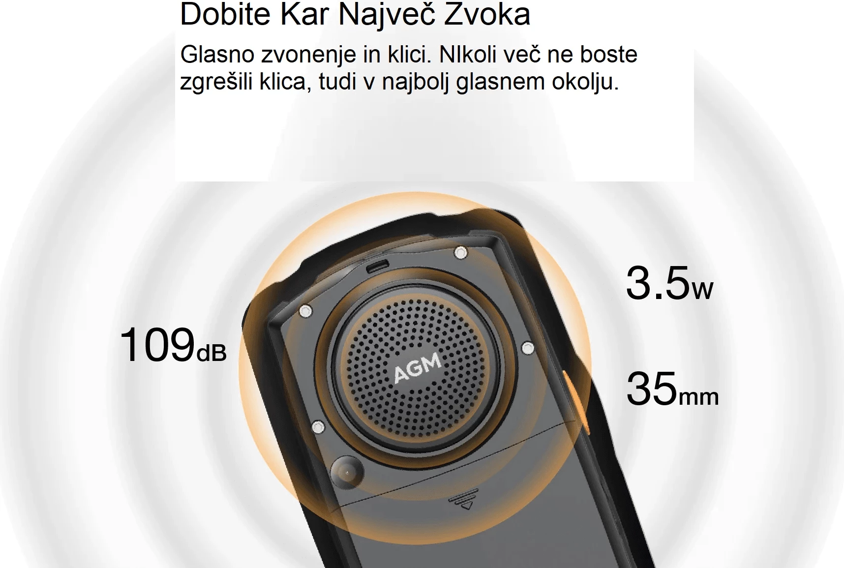 Celular rezistent me butona AGM M7 1GB/8GB Dual SIM 4G Android 8.1 IP68/IP69K MIL-STD-810H, i zi