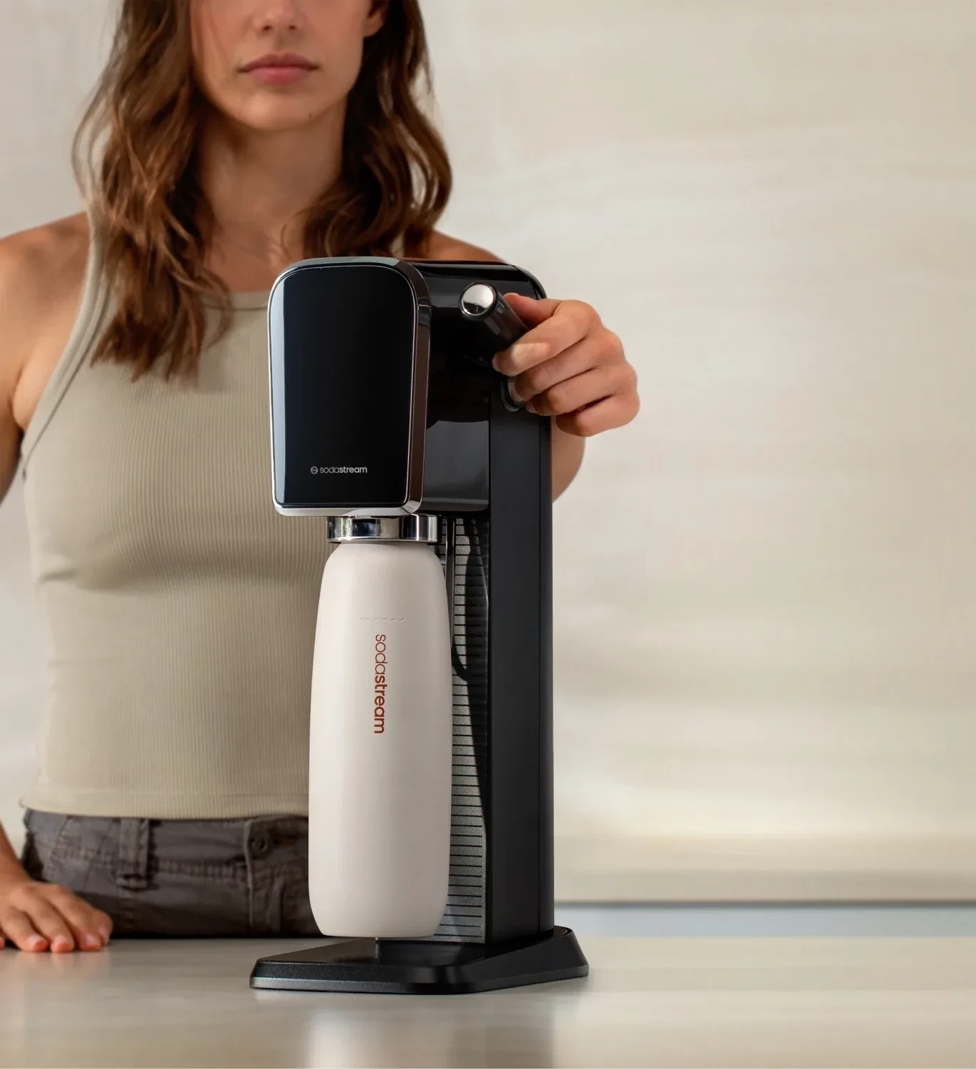 Shishe Sodastream Fizz&Go 900ml, bezhë