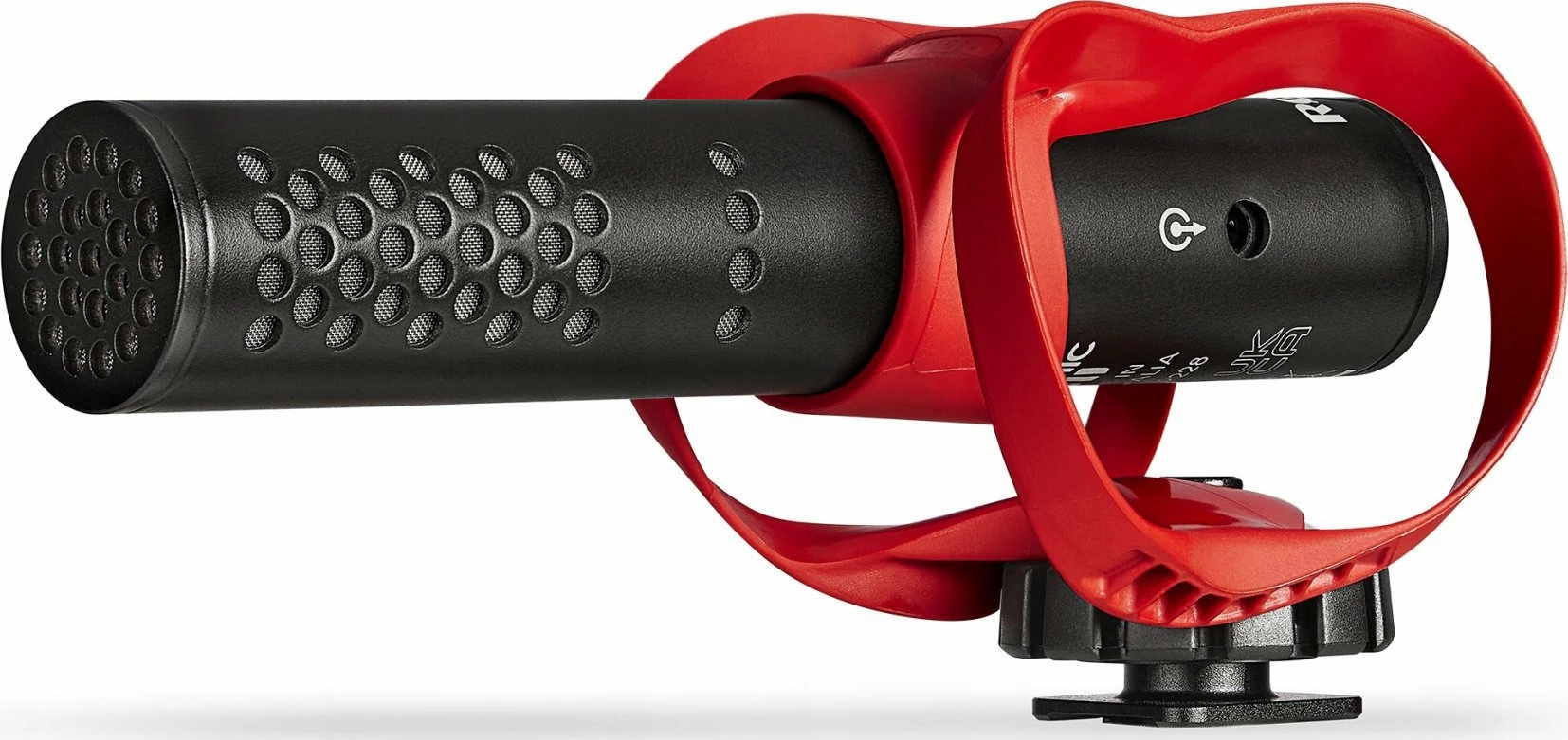 Mikrofon Rode VideoMic GO II Helix, kondensator shotgun, USB-C + 3.5 mm TRS, superkardioid, zi/kuq, me mbajtëse HELIX