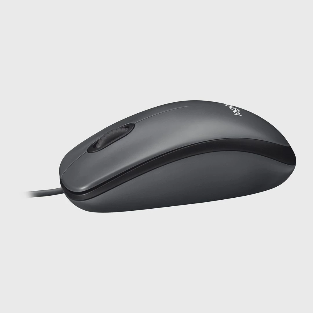 Maus Logitech M100 me kabllo, USB, i zi