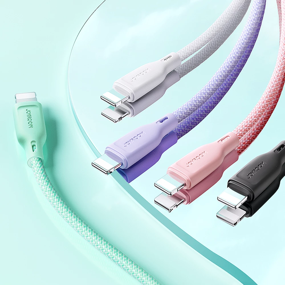 Kabllo USB-C në USB-C Joyroom Multi-Color Series S-A34, 1m, 60W, vjollcë