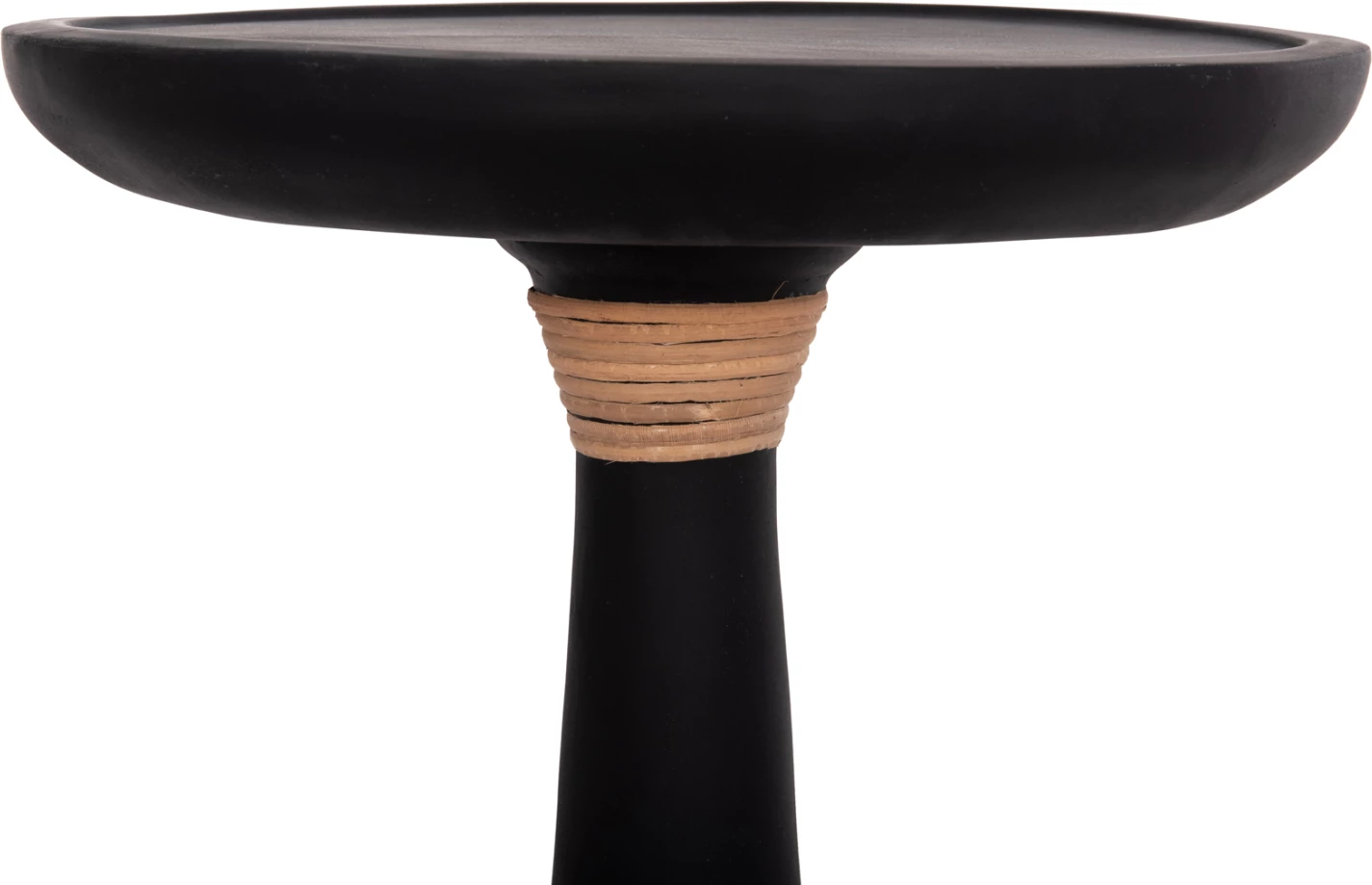 Tavolinë anësore e lartë, rrethore, ngjyrë e zezë, TORG FH18170.01, 41x62cm