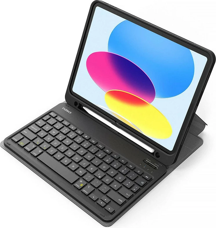 Tastierë Bluetooth inateck për iPad 11" / iPad Air 4/5, me touchpad, QWERTZ, e zezë