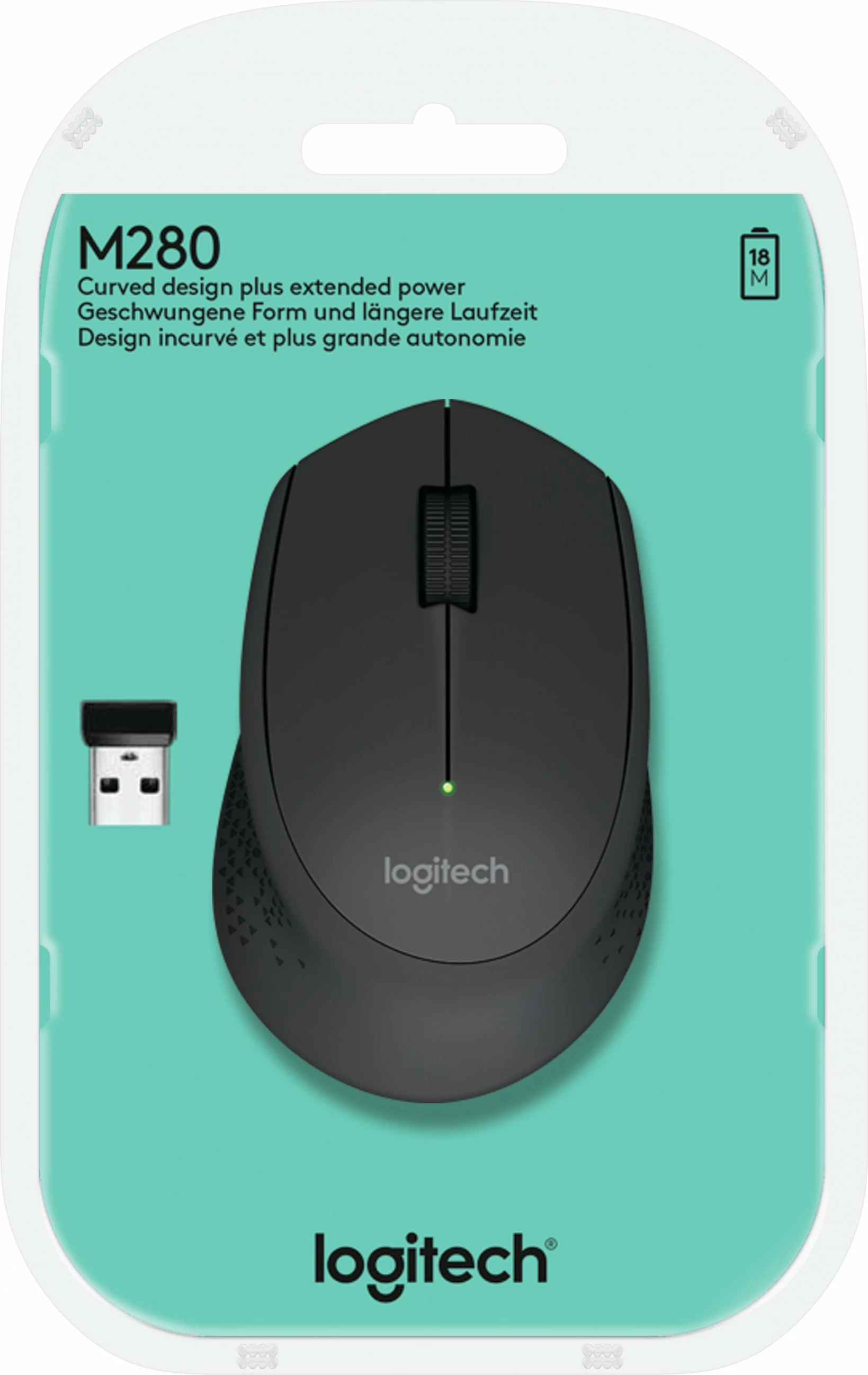 Maus Logitech Wireless M280, 1000 DPI, i zi