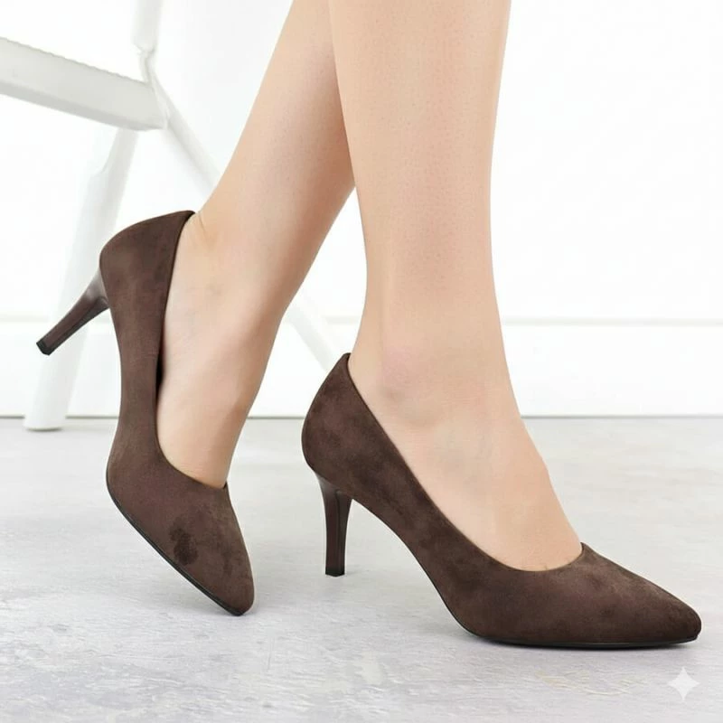 Këpucë elegante femra Sergio Leone, çokollatë