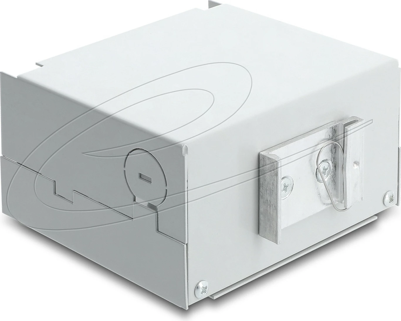 Panel patch fibër optike DeLOCK 91065, SC/LC, 6 konektorë, DIN rail, metal, gri