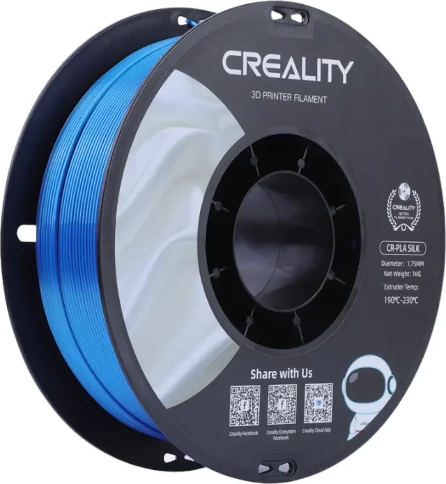 Filament 3D Creality CR-Silk PLA, 1.75 mm, 1 kg, Blu