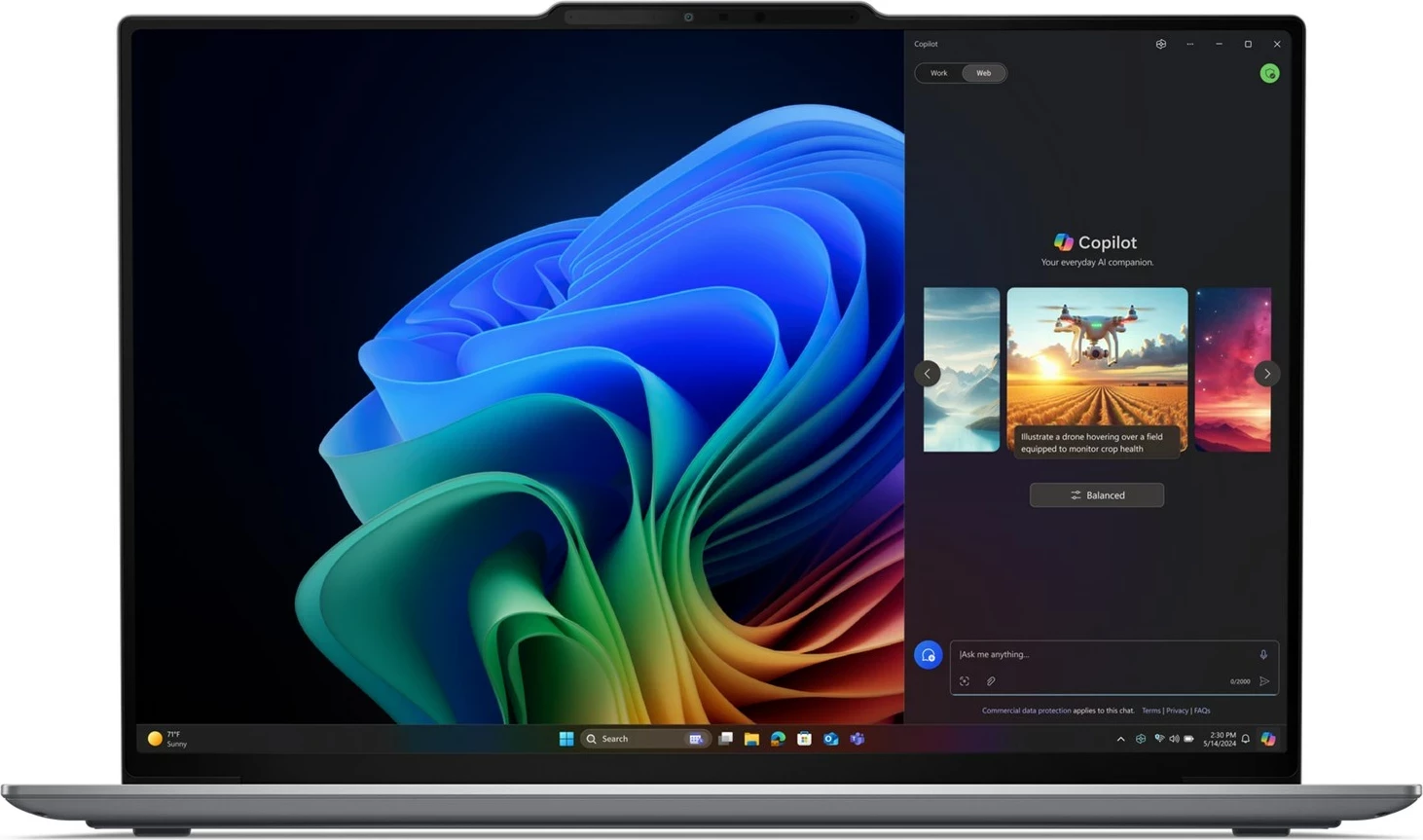 Laptop Lenovo ThinkPad X9-15 Gen 1 Copilot+ PC, 15.3", Intel Core Ultra 7 258V, 32 GB RAM, 1 TB SSD, Gri