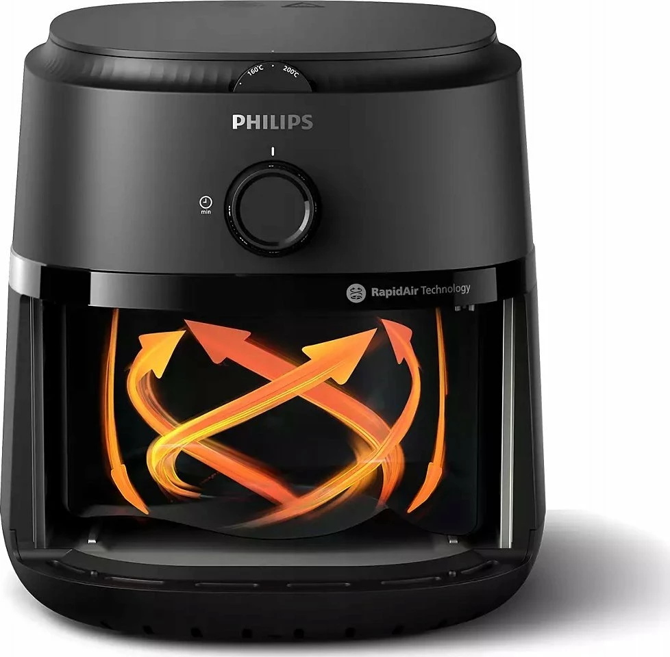 Fritezë me ajër Philips Series 1000 NA120/00, 4.2L, 1500W, e zezë