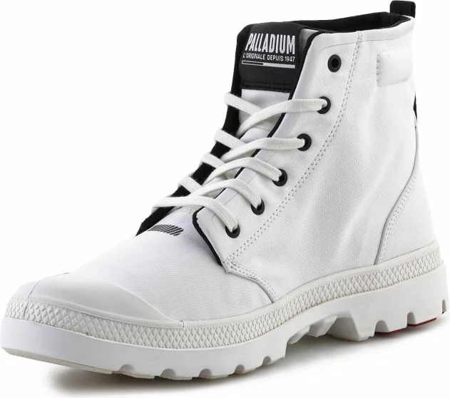 Atlete të larta Palladium, për meshkuj dhe femra, të bardha