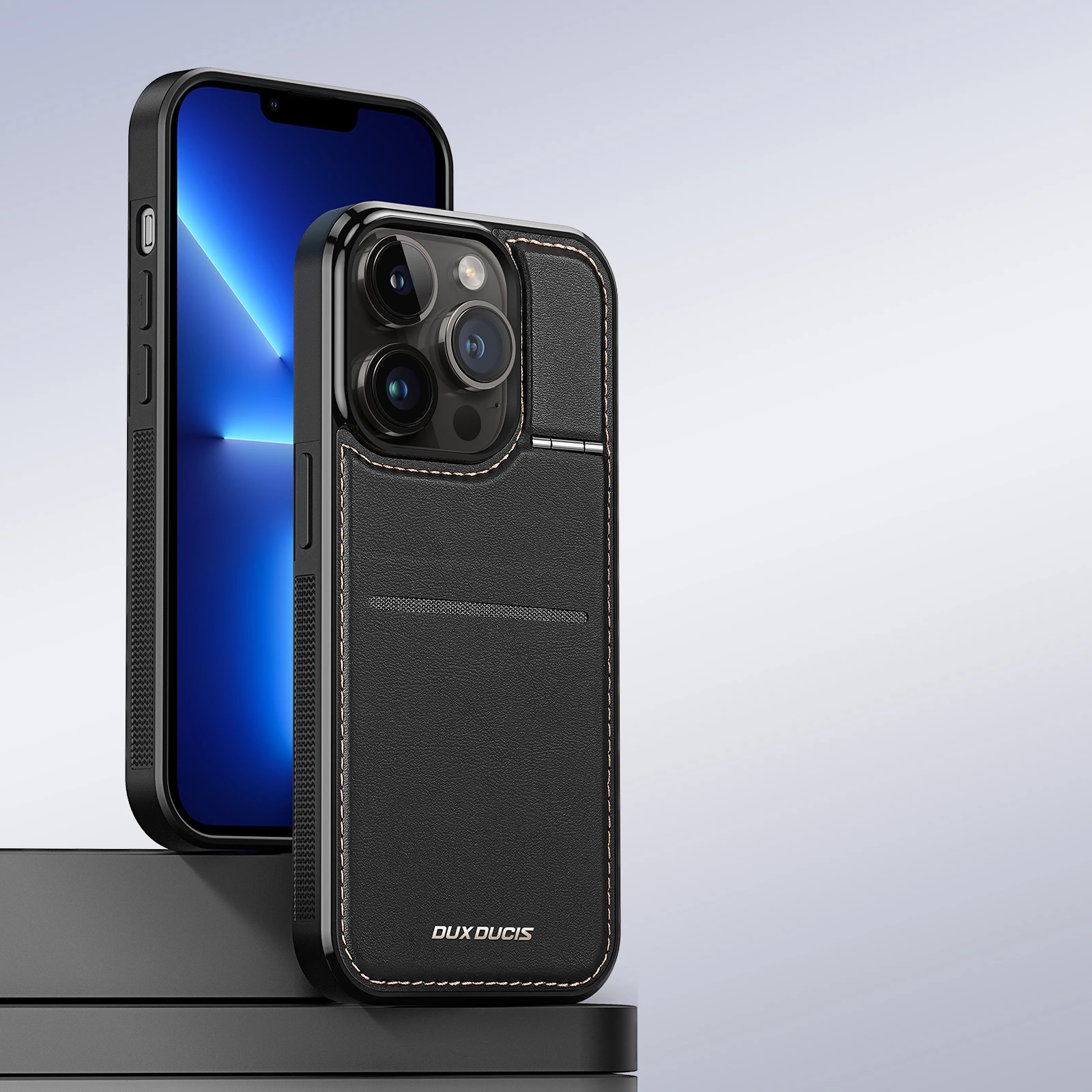 Mbështjellës Dux Ducis Rafi Mag për iPhone 13 Pro, me MagSafe, RFID Blocker, i zi