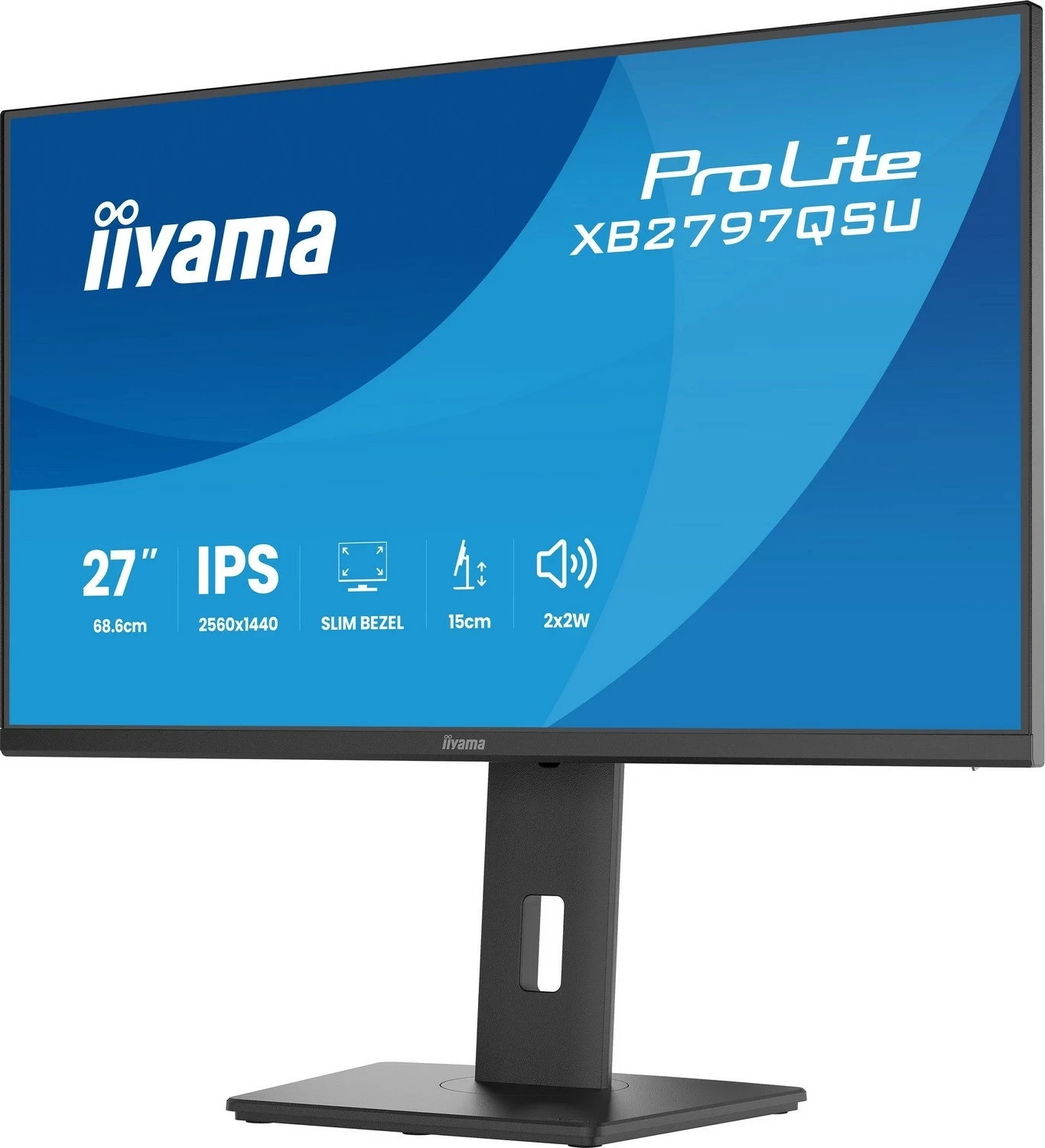 Monitor iiyama ProLite XB2797QSU-B1, 27 inch, IPS, 2560x1440, LED, i zi