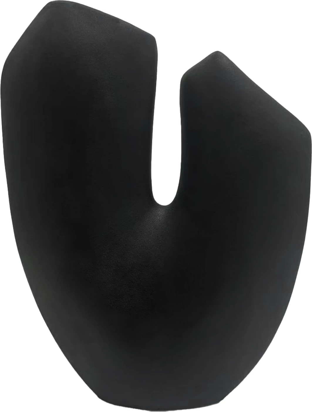 Dekor tavoline prej qeramike, ngjyrë e zezë mat, ARKEN FH4618.02, 28x10x36.5 cm