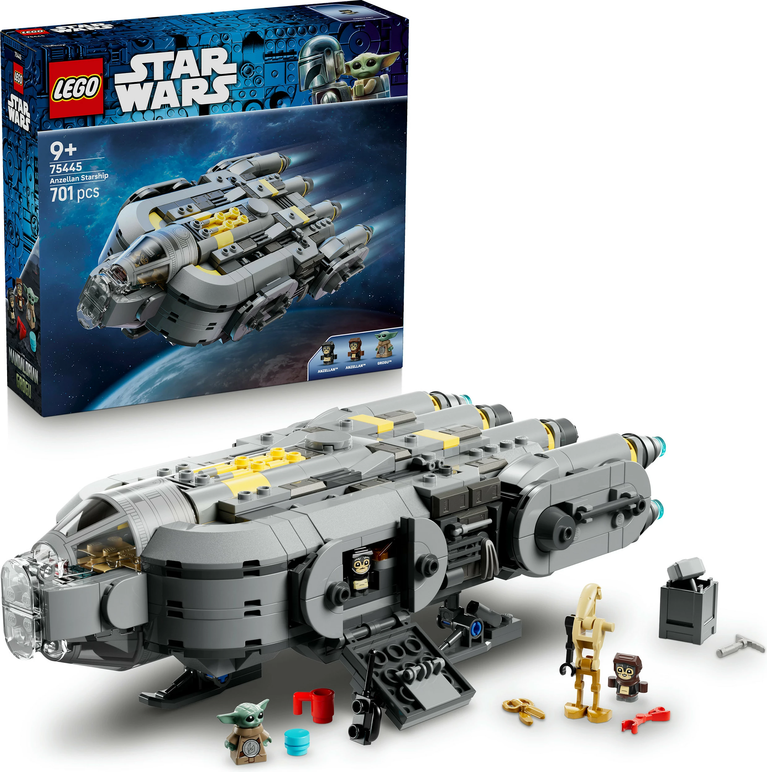 Set ndërtimi LEGO Star Wars 75445 Anzellian Starship, 701 pjesë, shumëngjyrësh
