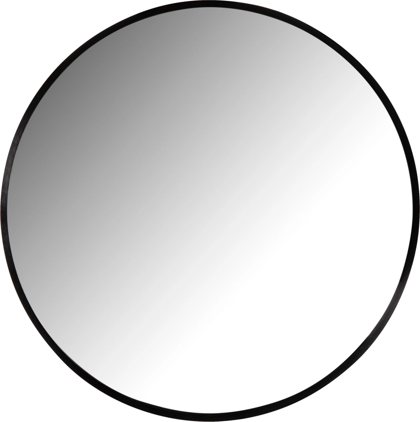 Pasqyrë muri e rrumbullakët, kornizë alumini, ngjyrë e zezë, FH9582.01, Φ50x3 cm