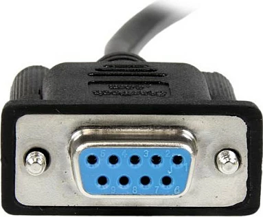 Kabllo seriale StarTech SCNM9FF2MBK, RS232 Null Modem, DB9 F/F, 2 m, e zezë