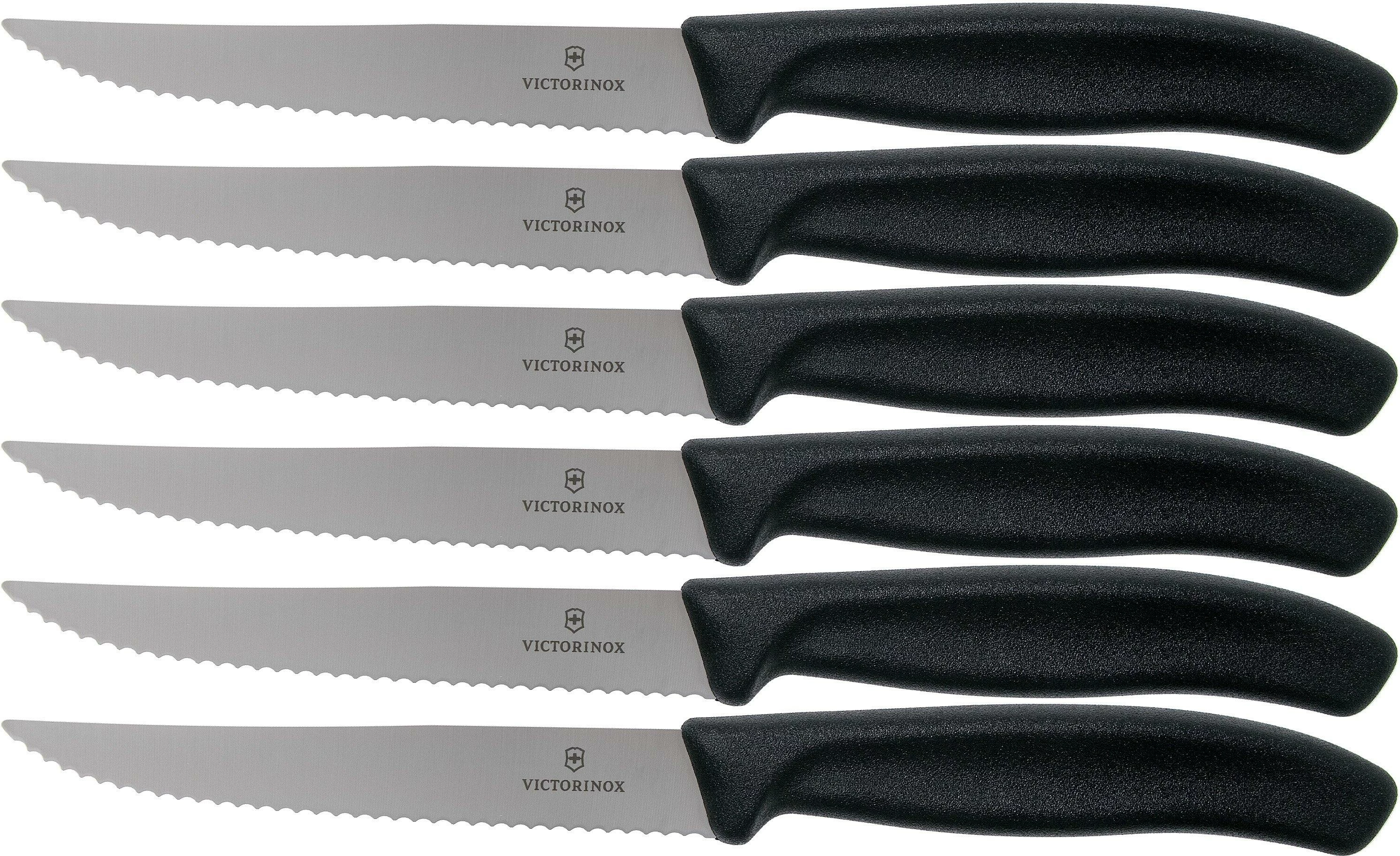 Thika për biftek Victorinox Swiss Classic 6 pjesë, e zezë 