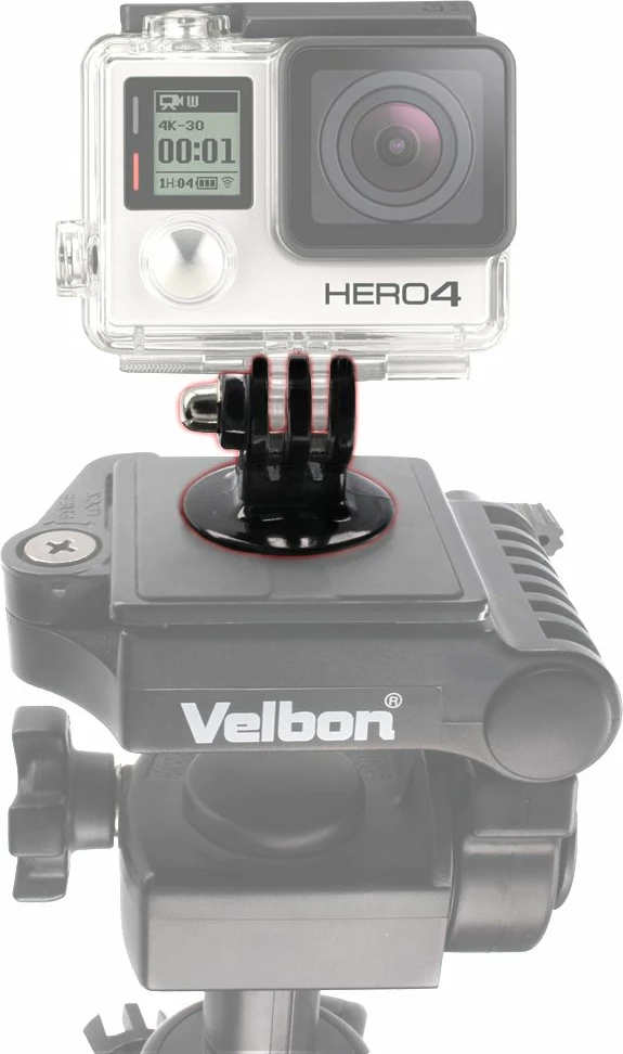 Mbajtëse sportive për kamera Hurtel me tripod mount për GoPro, e zezë