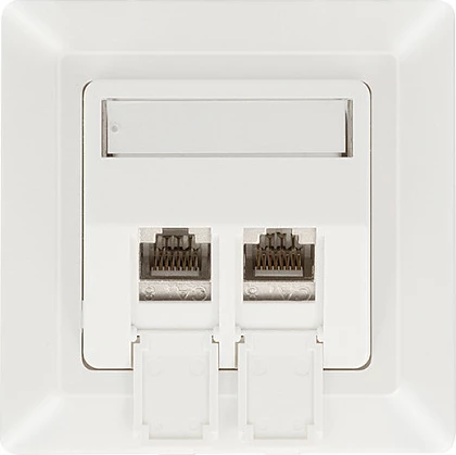 Pllakë muri Keystone LogiLink UP/50, 2 module, e bardhë