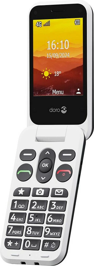 Celular Doro Leva L20, 2.8 inç, 2 MP, 1150 mAh, bardhë/zi