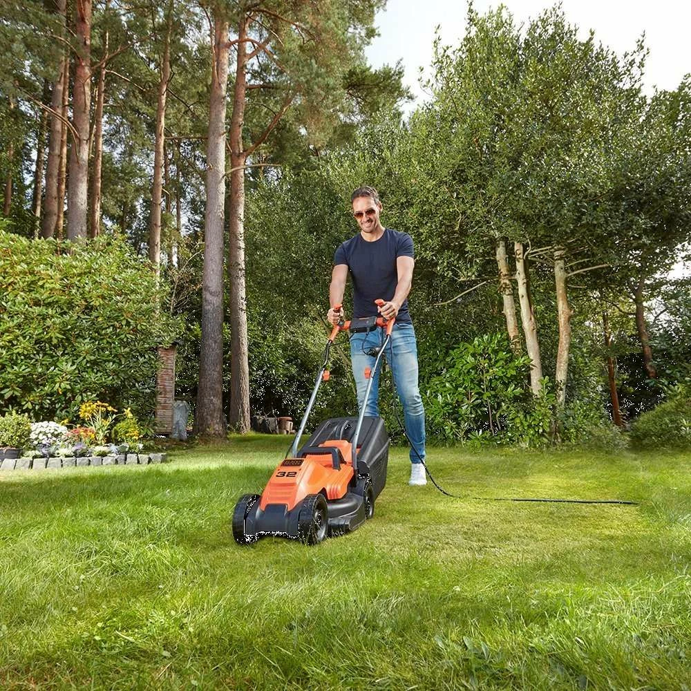 Kositëse bari elektrike Black&Decker BEMW451BH 1200 W, 32 cm, shportë 35 L, zezë/portokalli