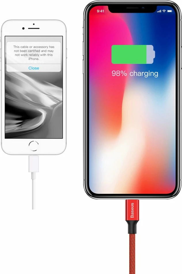 Kabllo Baseus Yiven USB në Lightning, 1.8m, e kuqe