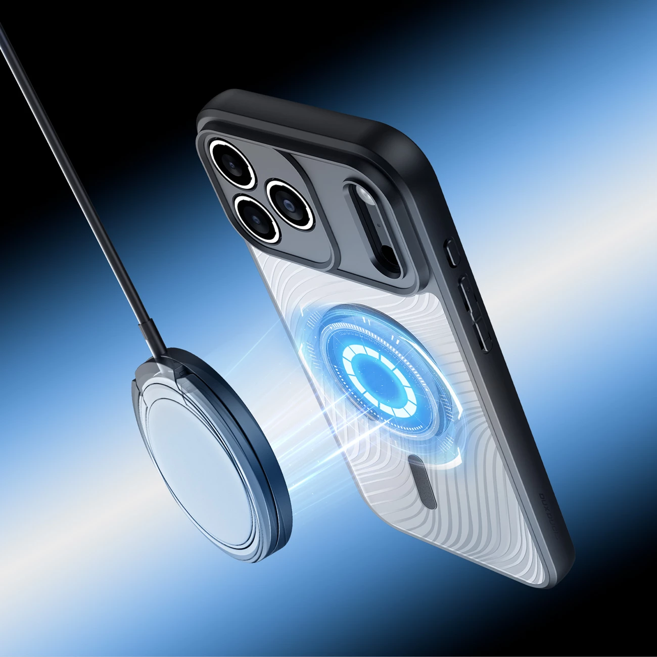 Mbështjellës Dux Ducis AIMO Mag për iPhone 17 Pro Max, MagSafe, i zi