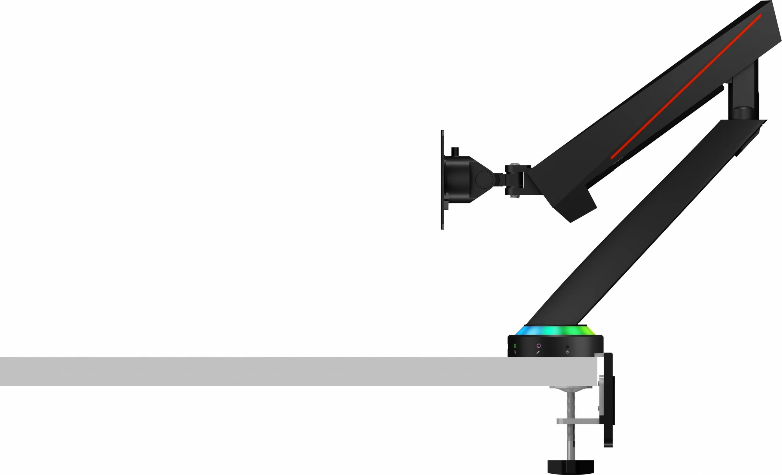 Krah monitori ICY BOX IB-MSG303BL-T, USB Hub, LED RGB, 32 inç, i zi