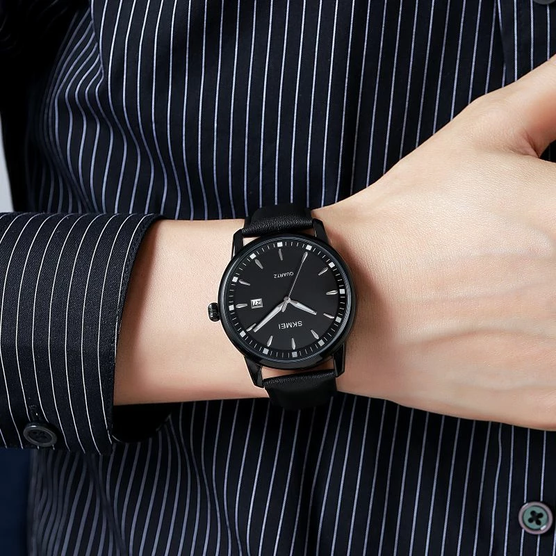 Orë dore për meshkuj Skmei, e zezë