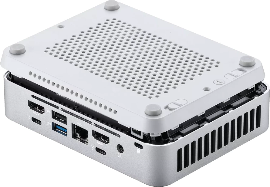 Kompjuter mini ASUS NUC 14 Pro Plus RNUC14RVSU500002I, Intel Core Ultra 5 125H, Intel Arc Graphics, DDR5 SODIMM (pa RAM), M.2 NVMe (pa storage), Wi‑Fi 6E, 2.5GbE, 2x HDMI, 2x Thunderbolt 4, i bardhë, Kit (L6)