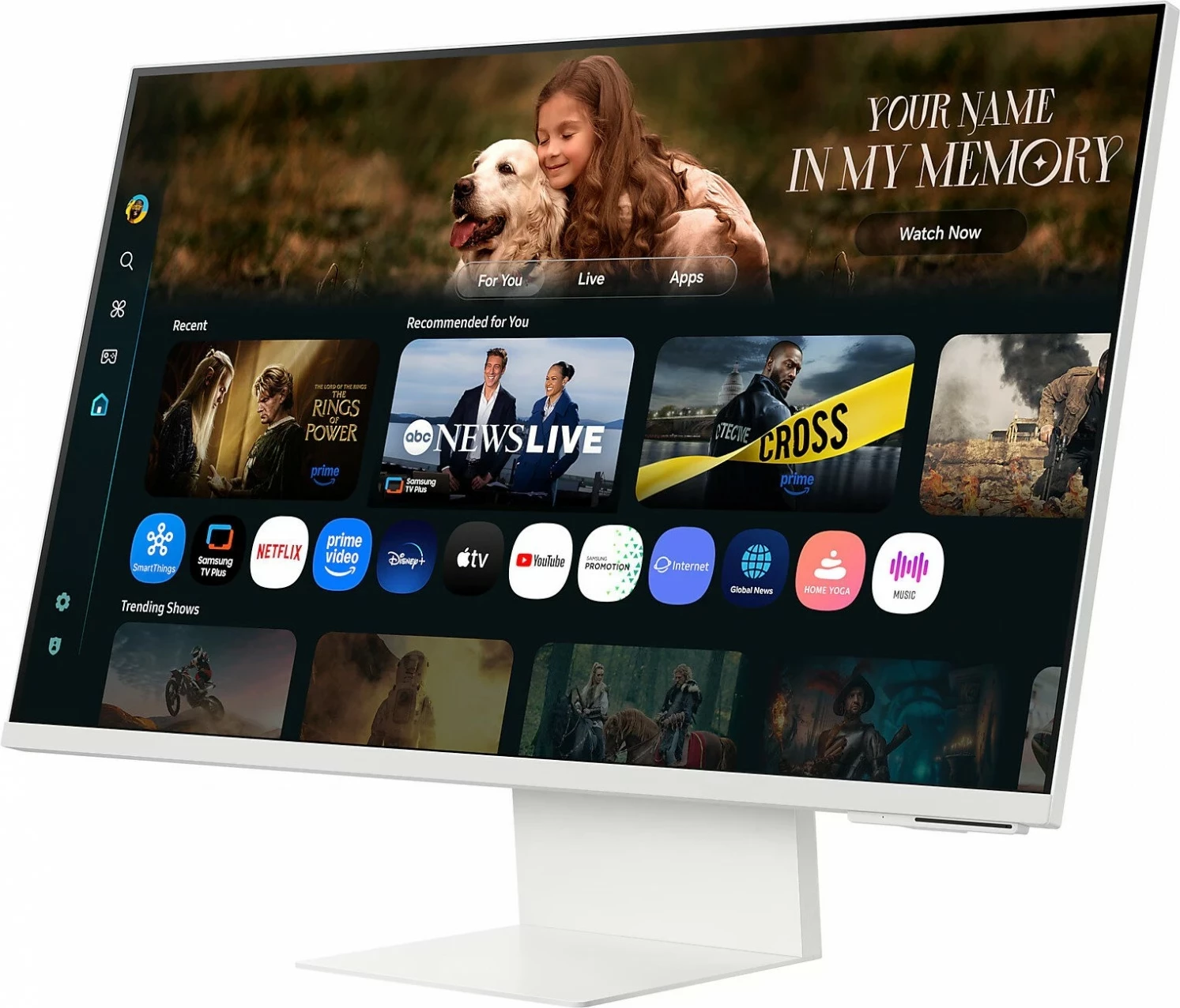 Monitor Samsung Smart M8 LS32FM801UUXDU 32 inç 4K, kamerë, i bardhë