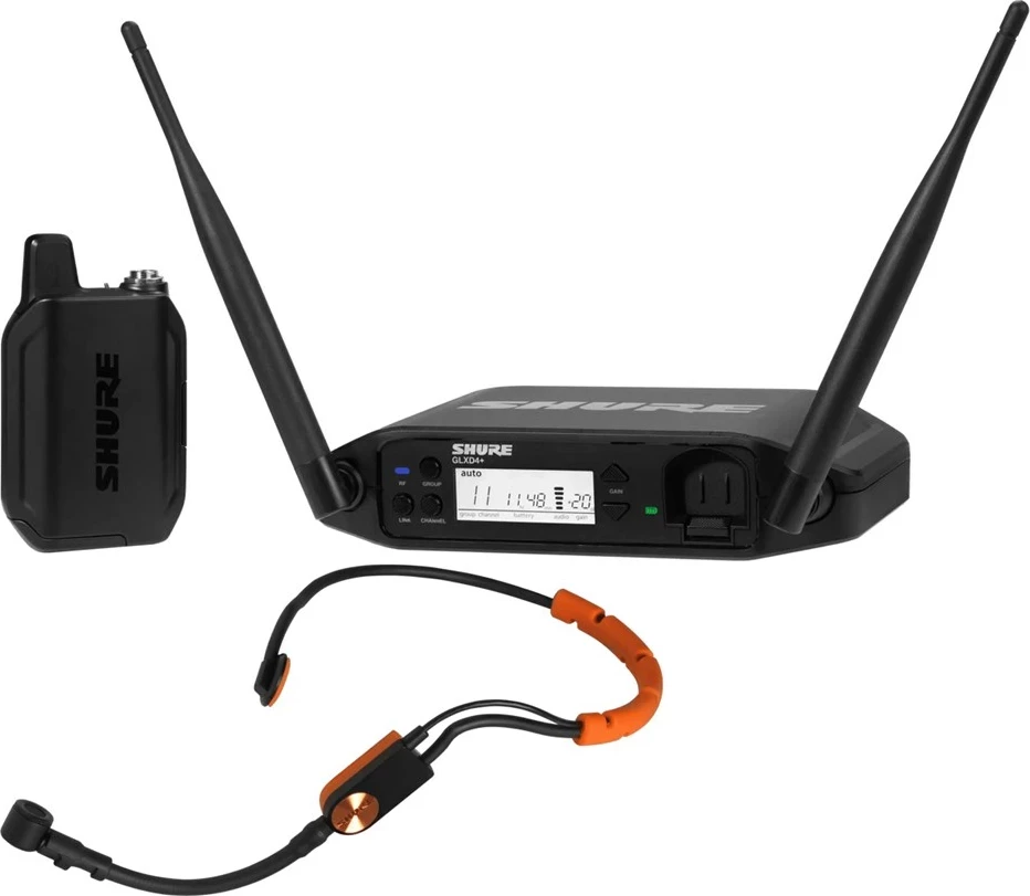 Mikrofon headset pa tela Shure GLXD14+E/SM31-Z4, sistem digjital, bodypack, i zi-portokalli
