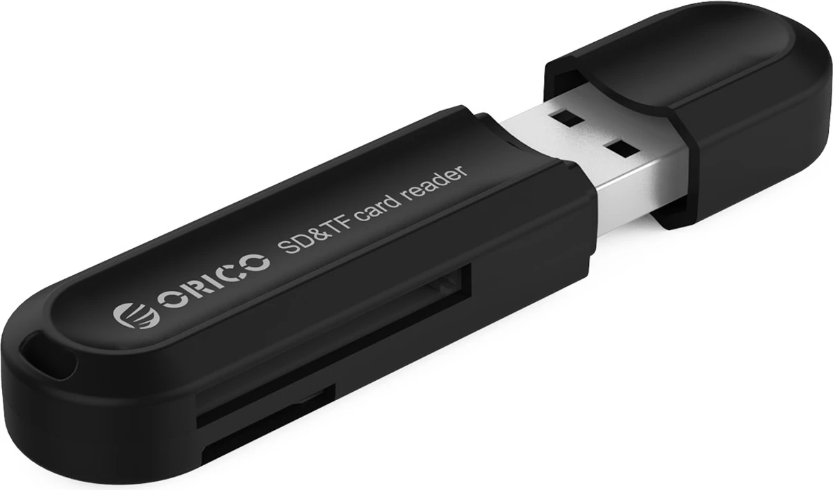 Lexues kartelash memorie Orico CRS21 USB 3.2 Gen 1 (USB 3.0) për SD/microSD deri 512GB, i zi