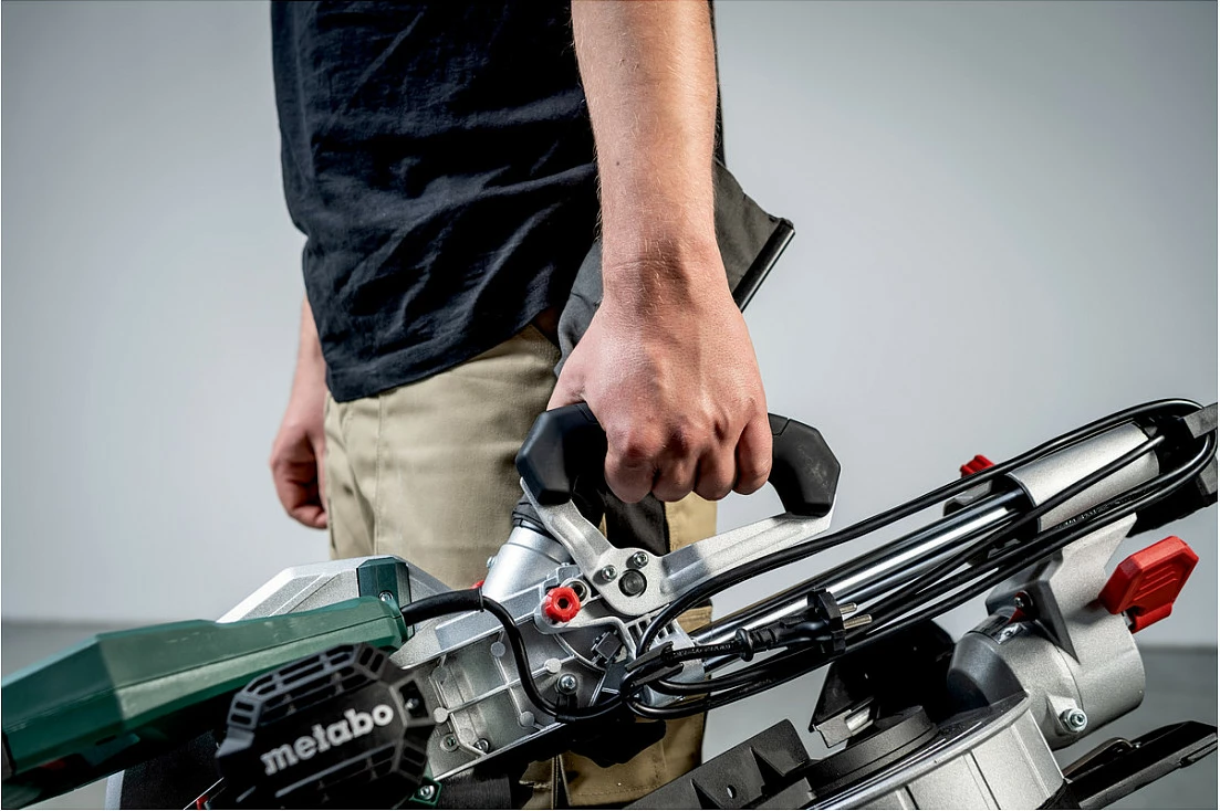 Sharrë këndore rrëshqitëse Metabo KGS254M, 1450W, teh 254mm, double bevel, gjelbër/argjend