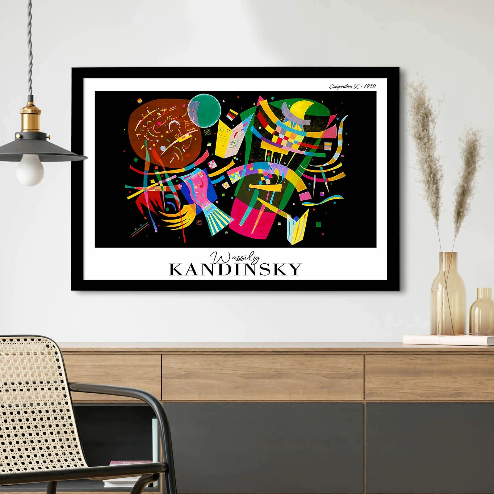 Pikturë dekorative me kornizë Wallity, 4262SYHKANDINSKY-001