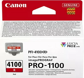 Kartrixh boje Canon LUCIA PRO II PFI-4100R, për ImagePROGRAF PRO-1100, 760 faqe, e kuqe