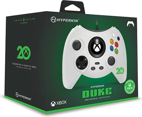 Kontroller Hyperkin Duke, i lidhun me kabllo, USB-C, për Xbox One/Series, i bardhë