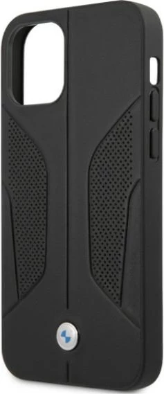 Mbështjellës BMW BMHCP12MRSCSK për iPhone 12/12 Pro, hardcase, lëkurë, e zezë