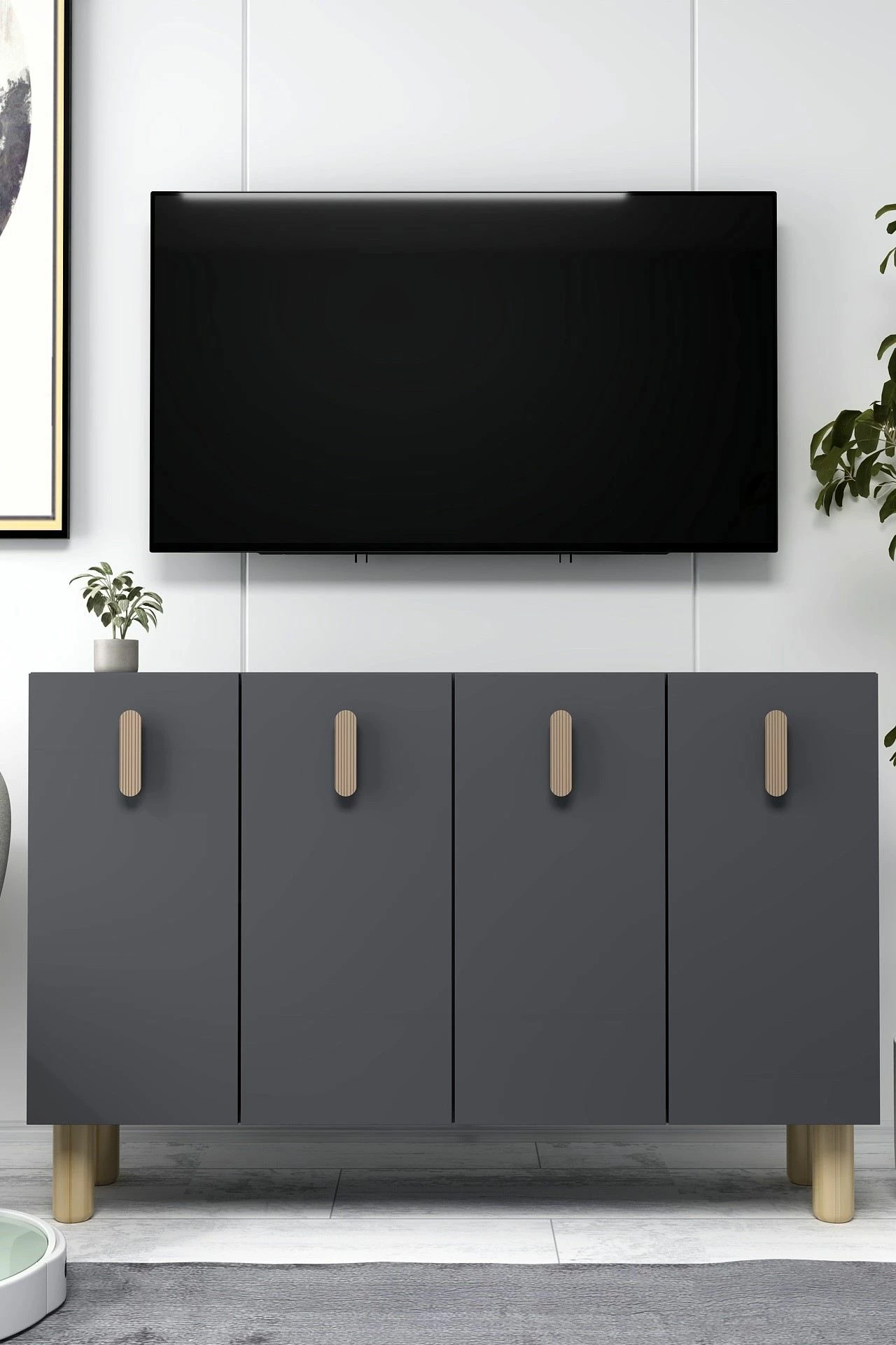 Konsol Skye Decor, 8182KM-64, antracit, lis safir