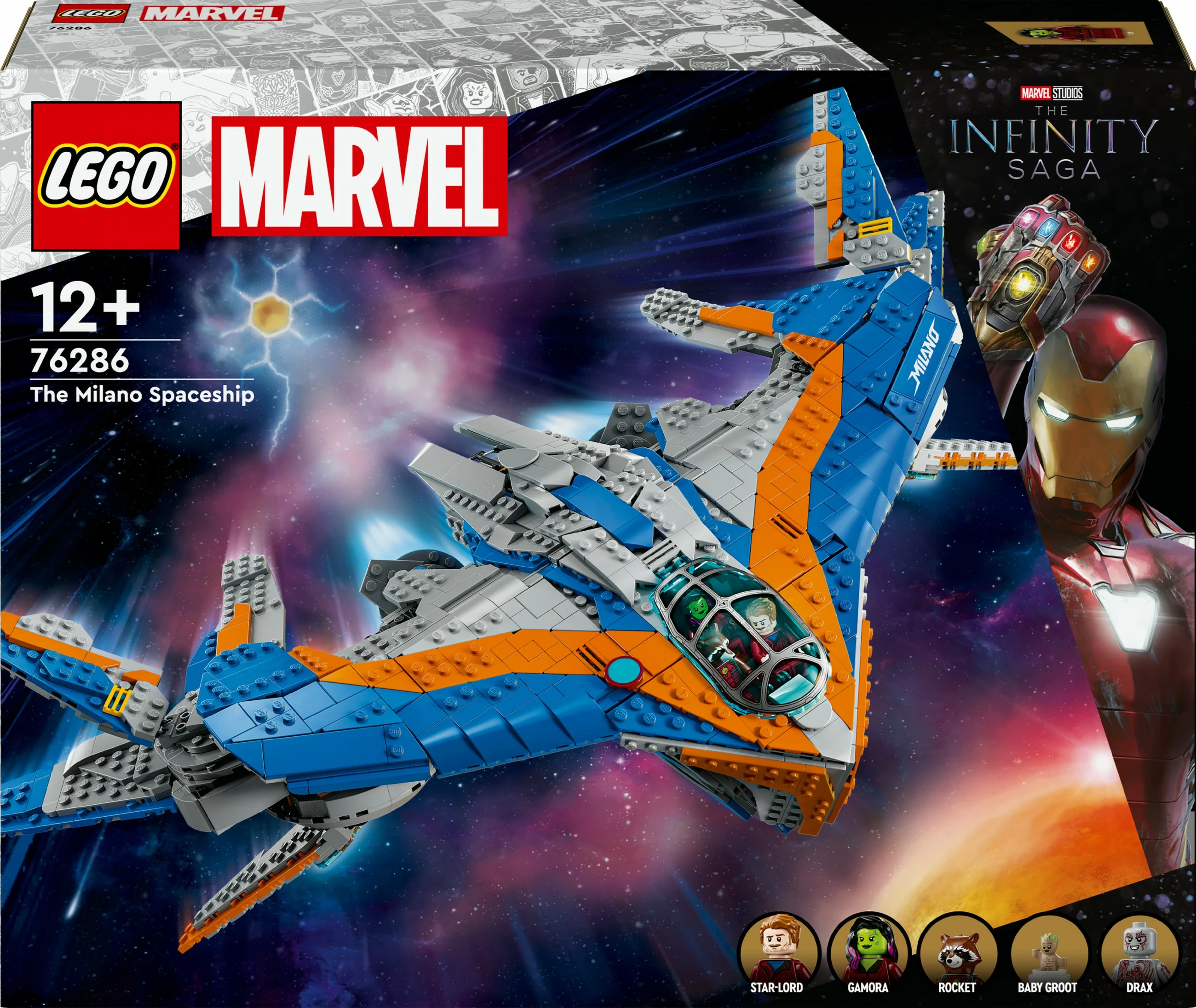 Set ndërtimi LEGO Marvel 76286 Guardians of the Galaxy Die Milano, shumëngjyrësh
