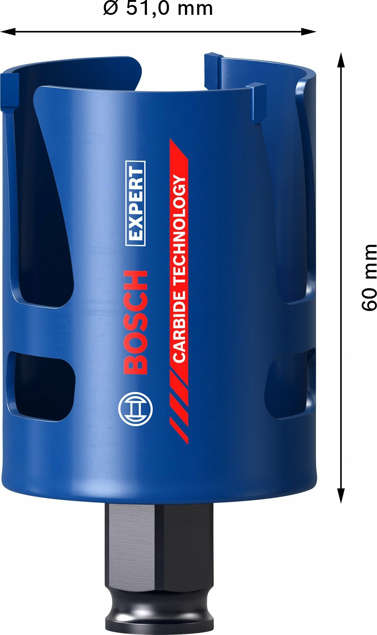 Sharrë vrime Bosch EXPERT Construction Material 2608900463, 51 x 60 mm, me dhëmbë karbidi