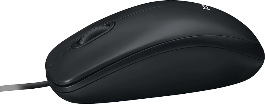 Maus Logitech B100 me kabllo USB 800 DPI, e zezë